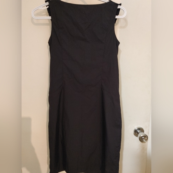Sleeveless ruffle neck shift summer dress size PP Liz Calaiborne NWT Black - Picture 7 of 10
